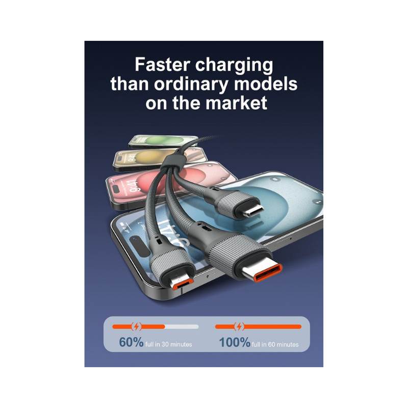 FOJI 3-in-1 100W Fast Charging Cable