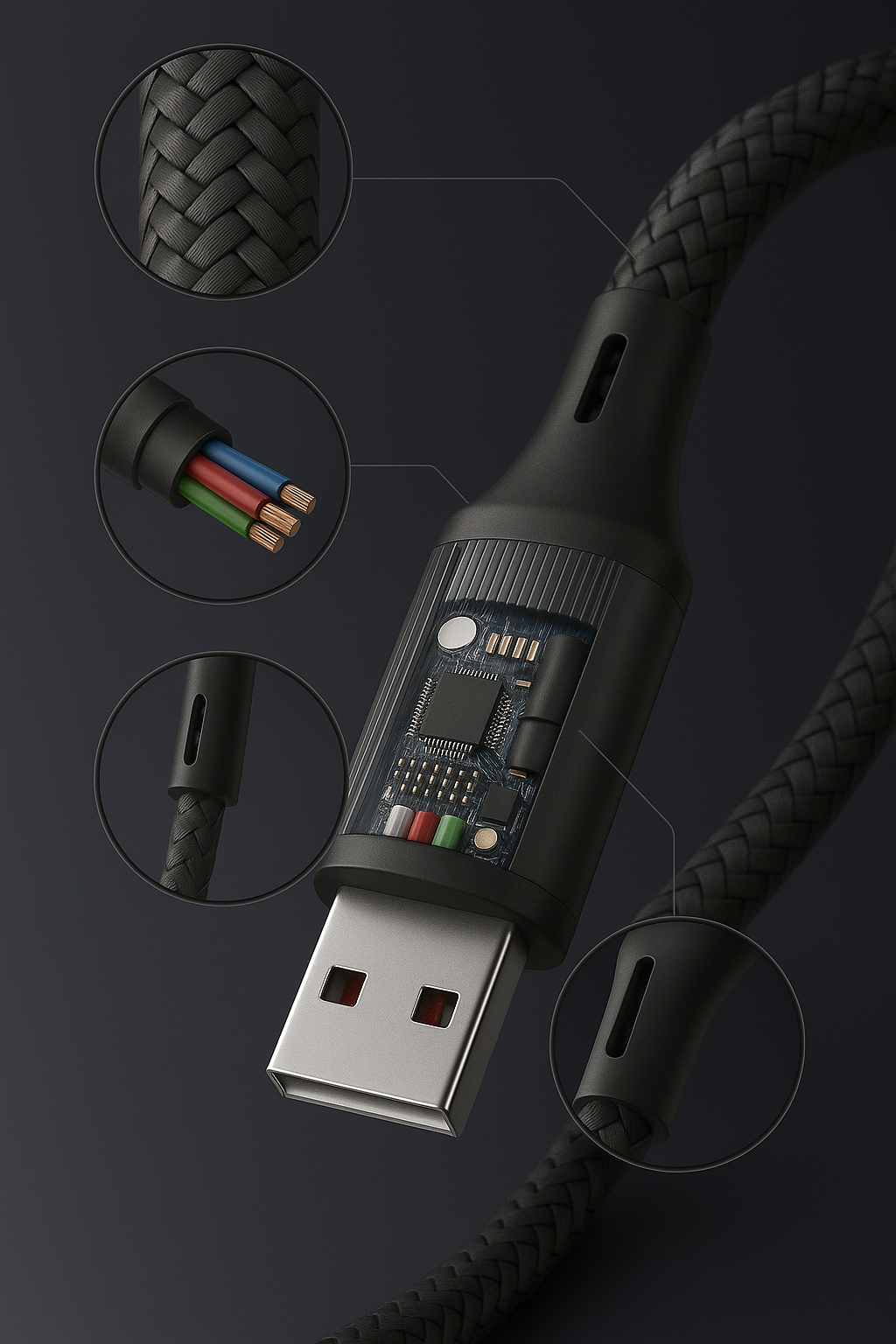 FOJI 3-in-1 100W Fast Charging Cable